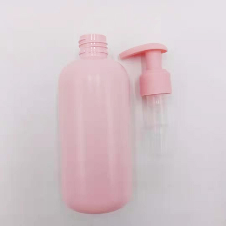 236ml pink frost cosmetic bottle with lotion pump