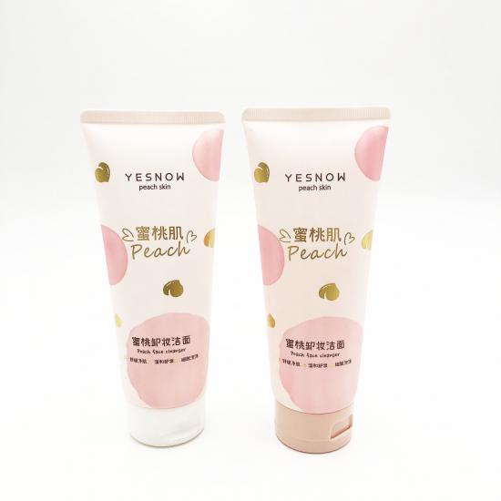 Pink Facial Cleanser Cosmetic Tubes For Skin Care