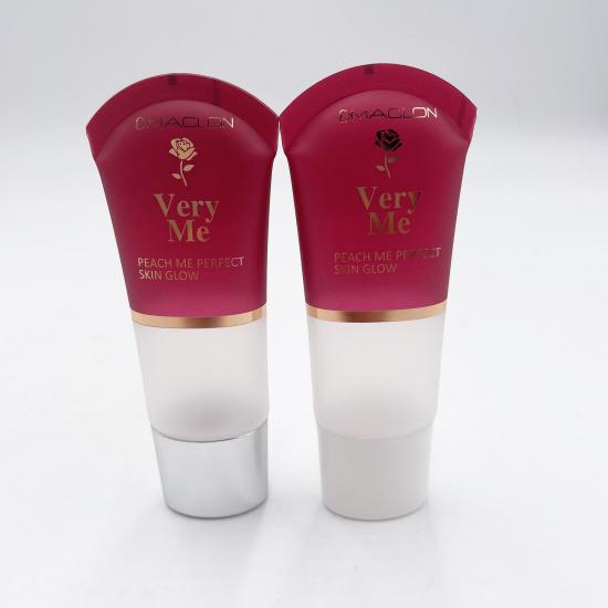 Red Plastic Cosmetic Tubes For Skin Beauty Packaging