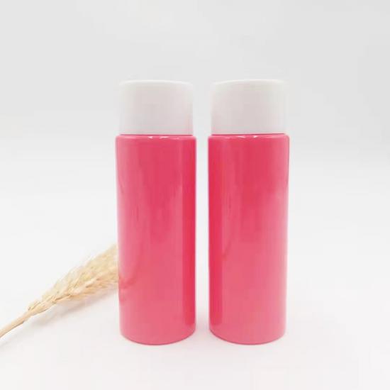 Plastic Pink Skin Care Cosmetic Bottles