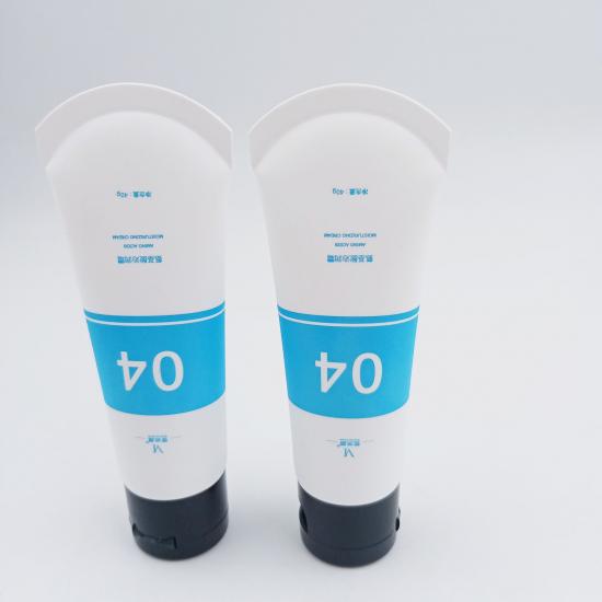 White And Blue Color Cosmetic Packaging Tubes