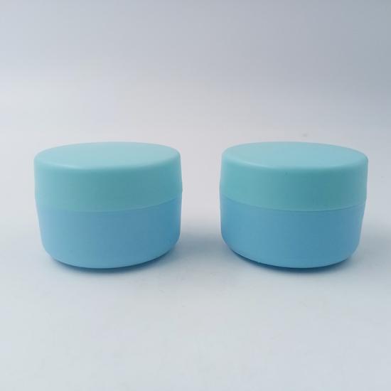 Blue Plastic Cream Jars Set