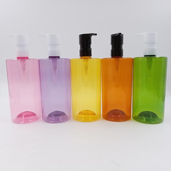 Clear Purple Shampoo Bottles